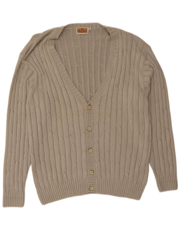 Maglione cardigan da uomo Conte of Florence XL in cotone grigio