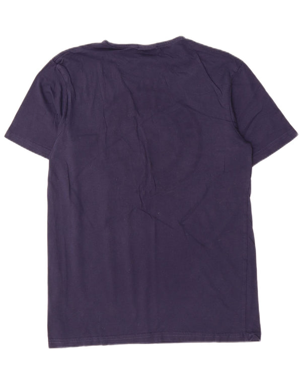 T-shirt grafica standard da uomo Ellesse Top Small in cotone blu navy