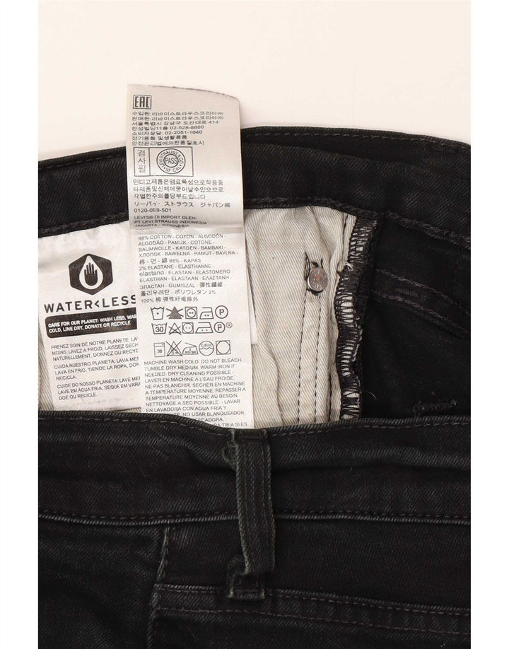 Pantaloncini di jeans Levi's 511 da uomo W38 XL in cotone nero