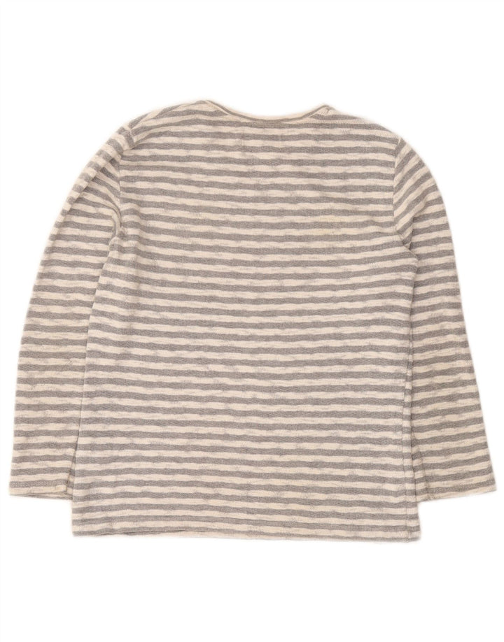 Top grafico Zara da bambino a maniche lunghe 9-10 anni in cotone a righe grigie