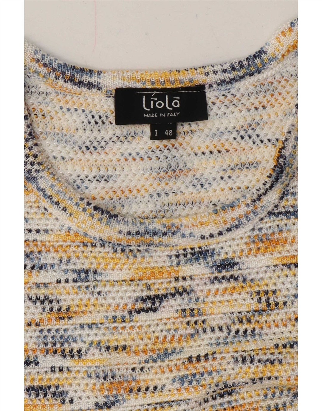 Liola Top da donna in maglia corta in maglia IT 48 XL multicolore screziato