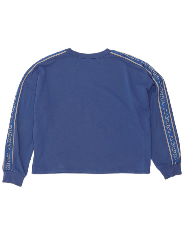 Felpa da donna Kappa Tezenis Crop Graphic Felpa UK 14 Blu medio