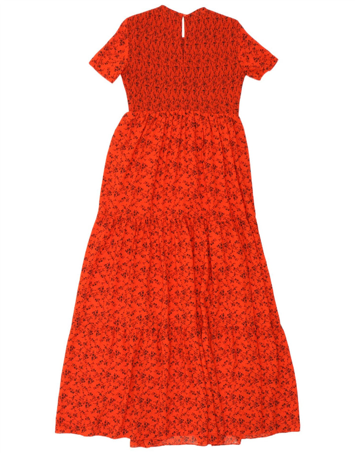 Vestito lungo da donna Zara UK 6 XS poliestere floreale rosso