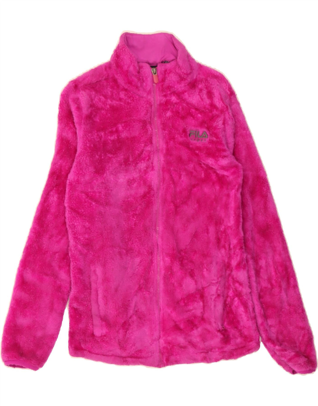 FILA Womens Fleece Jacket UK 10 Small Pink Polyester Vintage Fila and Second-Hand Fila from Messina Hembry 