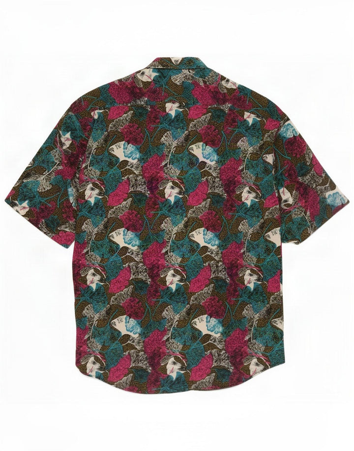 Ciaps Camicia a maniche corte da uomo piccola multicolore floreale