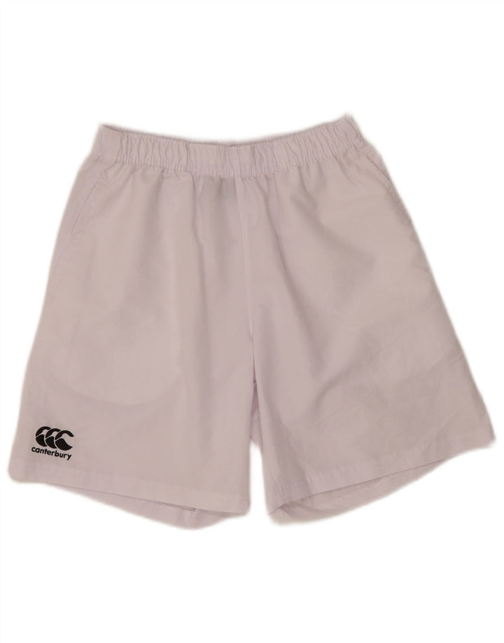Pantaloncini sportivi da uomo Canterbury piccoli in poliestere bianco