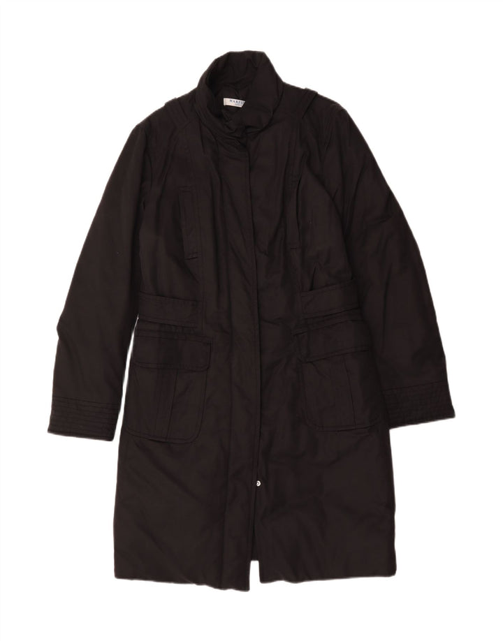 Cappotto imbottito da donna Marella UK 14 grande cotone nero