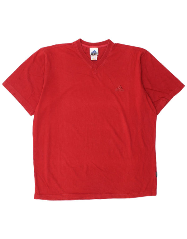 T-shirt da uomo Adidas Top UK 42/44 grande cotone rosso