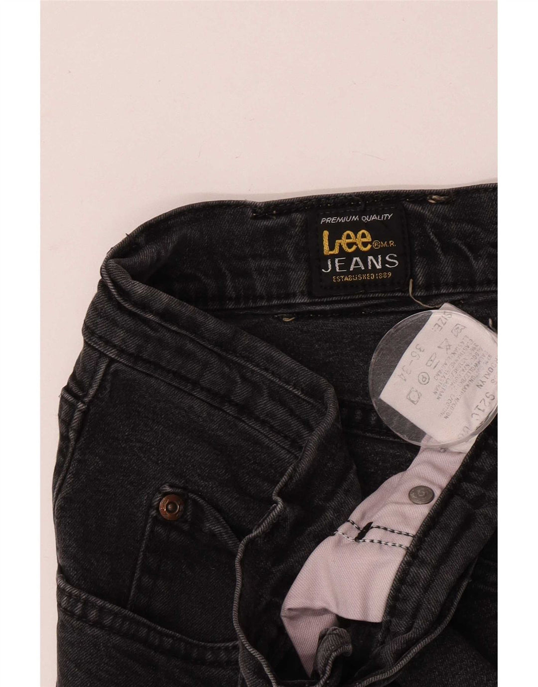 Jeans dritti da uomo Lee Brooklyn W36 L30 cotone grigio