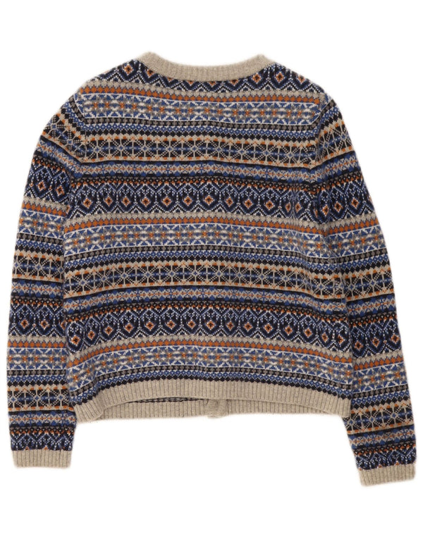 Maglione cardigan da donna Seasalt Cornwall UK 14 grande multicolore