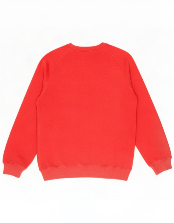 Felpa in velluto vintage da donna UK 14 rosso medio Cotone