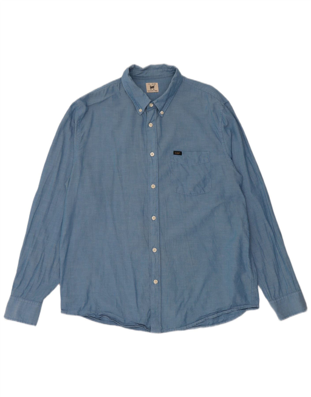 Camicia da uomo Lee XL in cotone blu