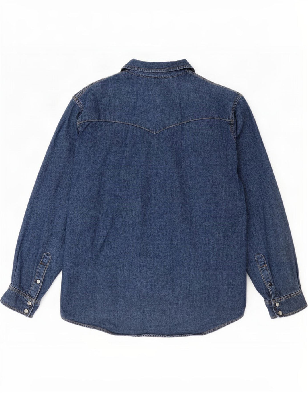 Lee Camicia in denim western da uomo piccola in cotone blu