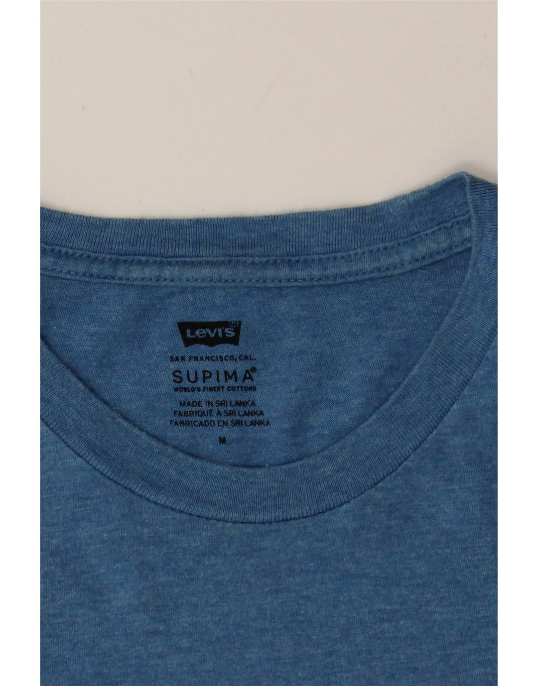 LEVI'S Mens T-Shirt Top Medium Blue Cotton Vintage Levi's and Second-Hand Levi's from Messina Hembry 