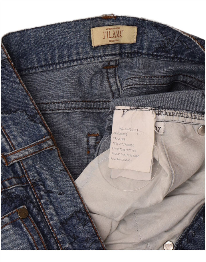 ALVIERO MARTINI Jeans Bootcut con grafica da donna W27 L27 Cotone blu