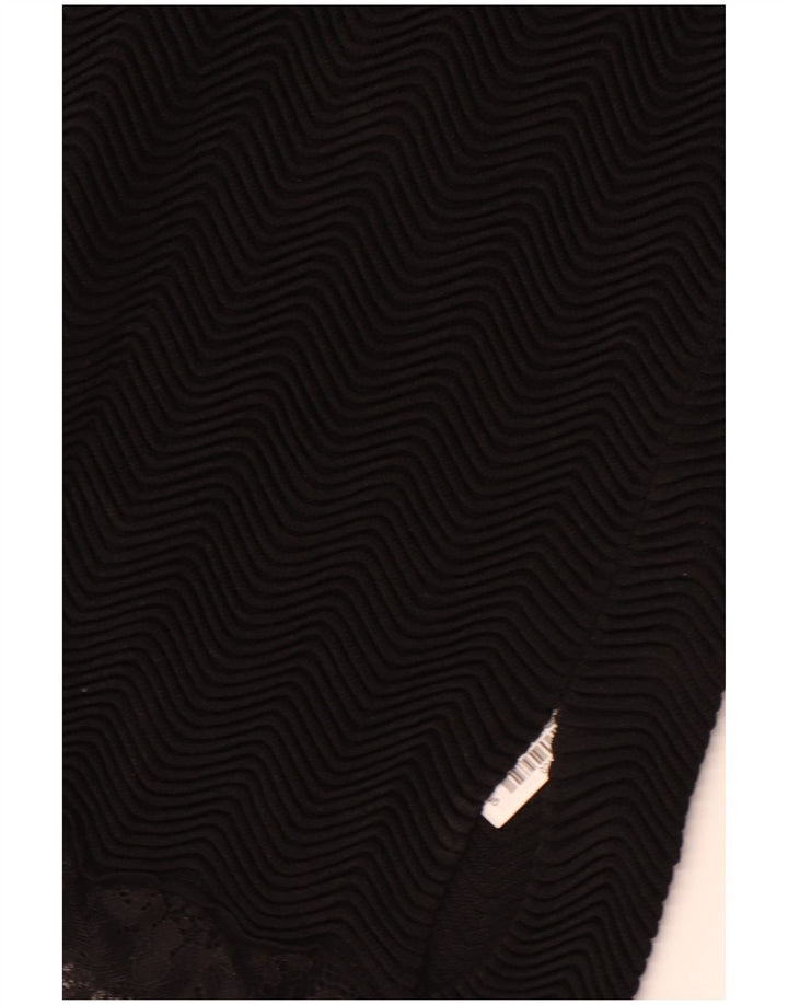 Abito lungo da donna in pizzo senza maniche ZARA UK 8 piccolo in viscosa nera