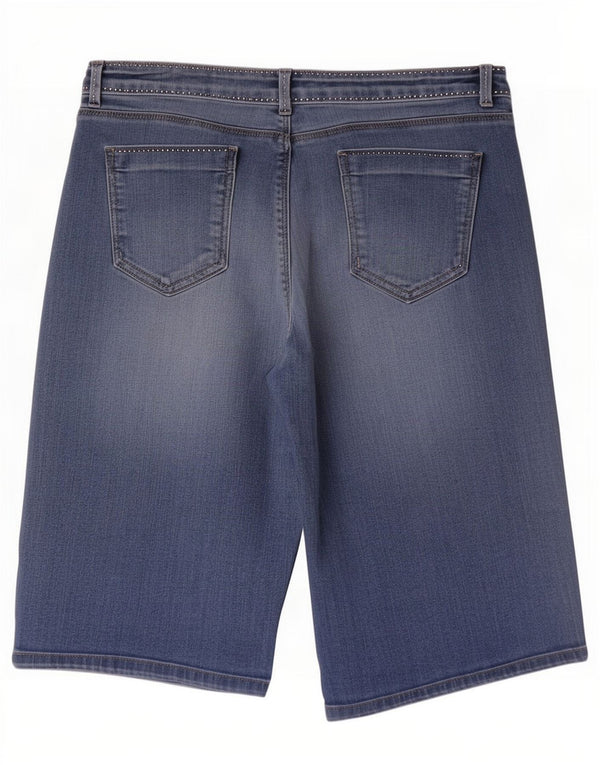 Pantaloncini in denim Marks & Spencer da donna Per Una UK 14 W34 grande cotone blu