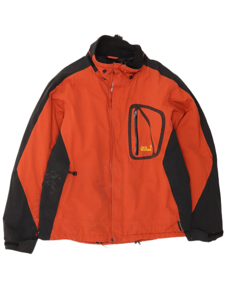 Giacca da sci da uomo Jack Wolfskin UK 40/42 XL arancione color block in poliammide