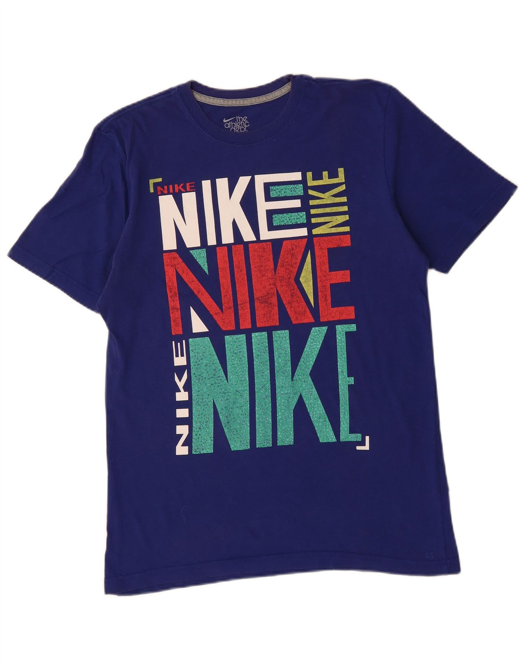 NIKE T-shirt grafica da uomo con vestibilità regolare, top in cotone blu medio