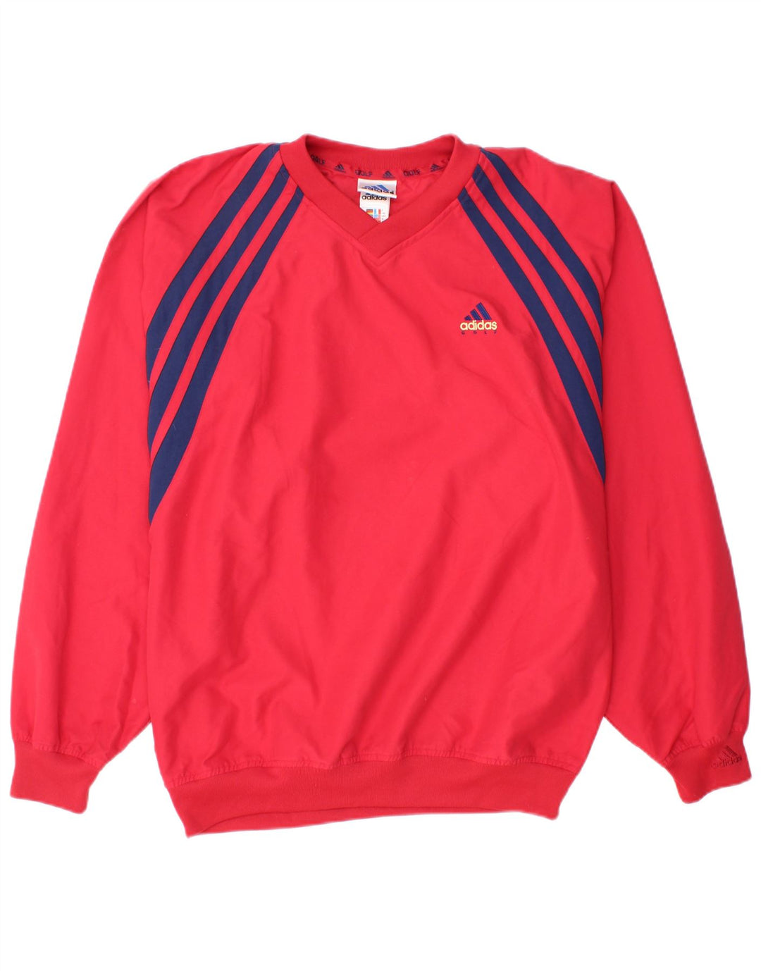 Top da tuta pullover da uomo ADIDAS UK 40/42 poliestere rosso medio