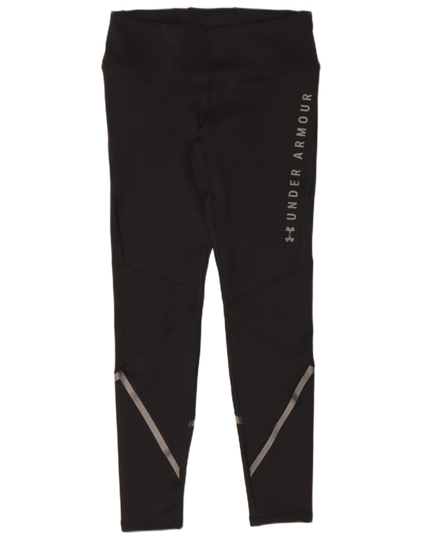 Under Armour Womens Cold Gear Graphic Leggings UK 12 Medium Black