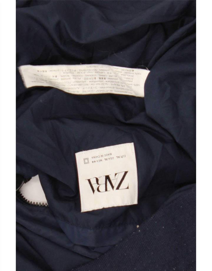 Giubbotto bomber da uomo Zara UK 42 XL poliestere blu navy