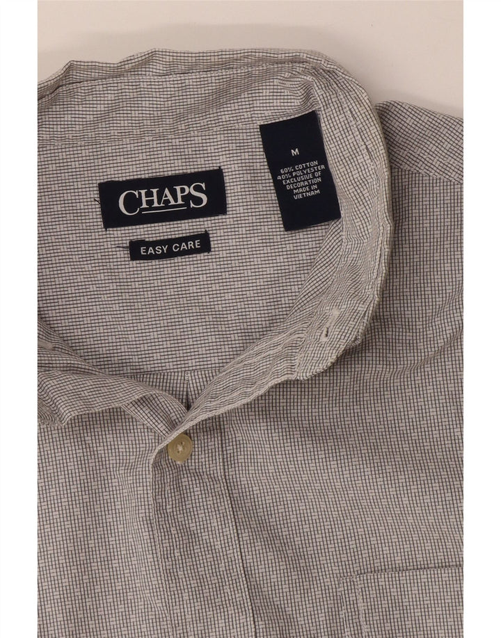 Camicia Chaps da uomo Easy Care in cotone geometrico grigio medio