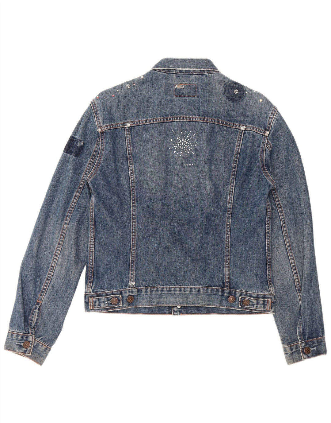Giacca di jeans per bambina LEVI'S 11-12 anni grande in cotone blu