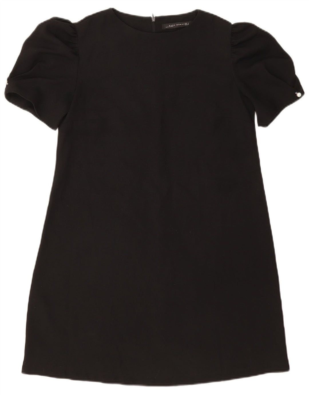 Abito a trapezio da donna Zara UK 12 poliestere nero medio