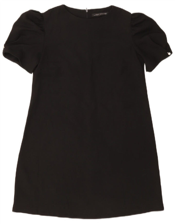 Abito a trapezio da donna Zara UK 12 poliestere nero medio