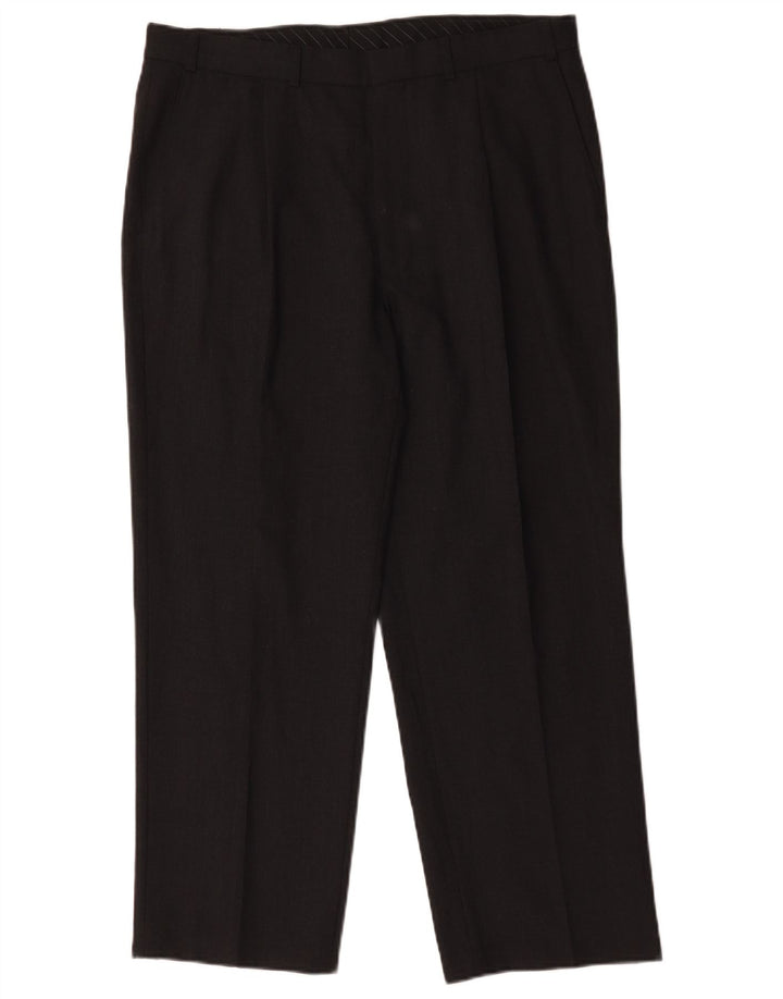 Pantaloni chino dritti su misura da uomo Marks & Spencer W36 L27 neri