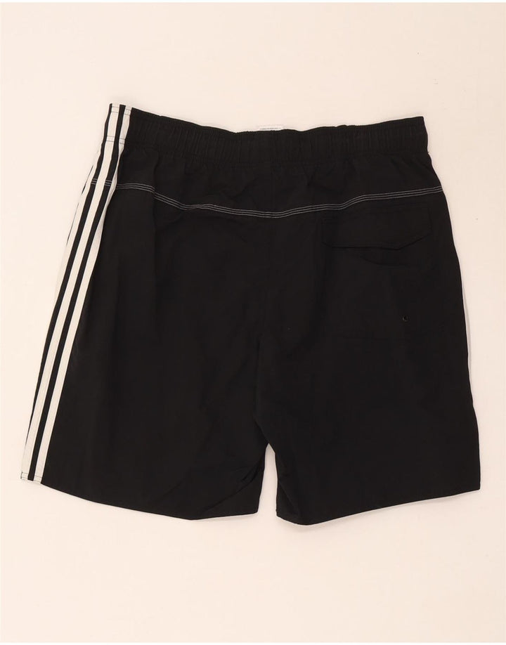 Pantaloncini sportivi da uomo Adidas grandi in poliestere nero