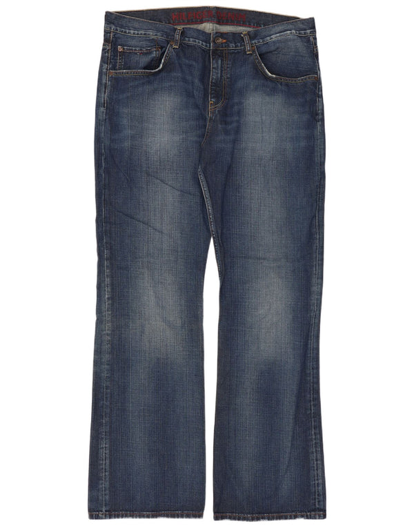 Tommy Hilfiger Uomo Manhattan Bootcut Jeans W38 L34 Cotone Blu