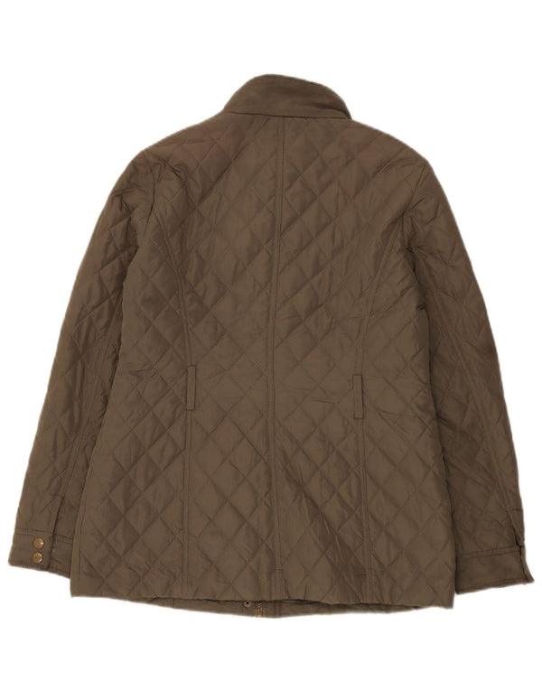 Giacca trapuntata da donna Marks & Spencer UK 8 Small Poliestere kaki