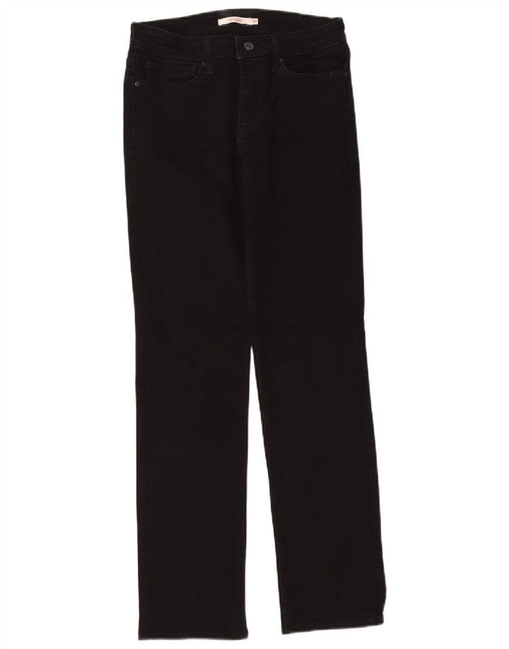 Jeans dritti Levi's 714 da donna W27 L30 cotone nero