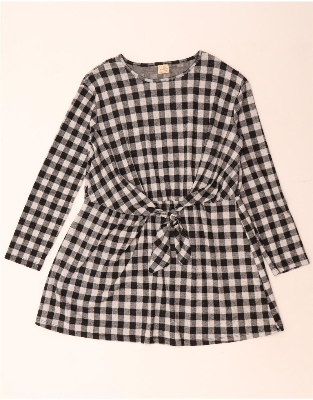 Vestito basic a maniche lunghe per bambina Zara 13-14 anni a quadretti neri