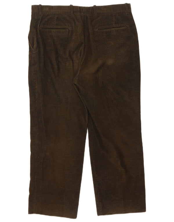Pantaloni dritti da uomo in velluto a coste Guess W36 L27 cotone kaki