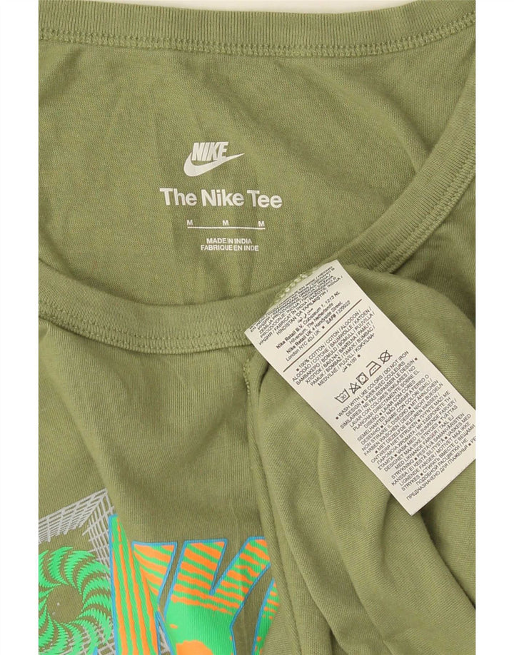 T-shirt grafica da uomo Nike Top in cotone verde medio