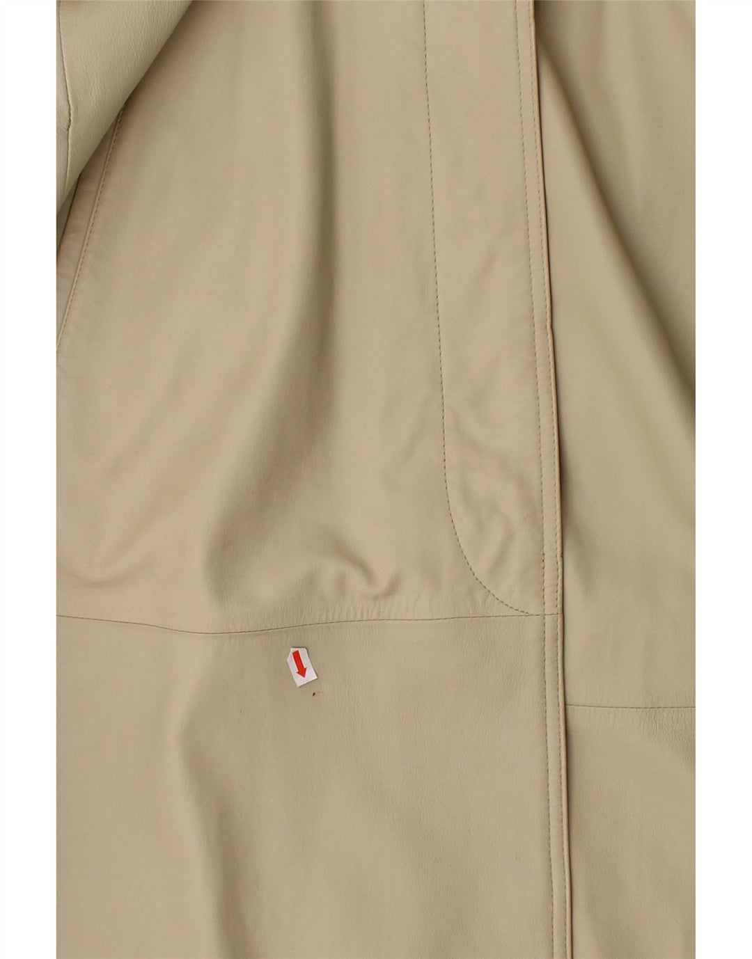 Cappotto in pelle da donna VINTAGE UK 18 XL Beige