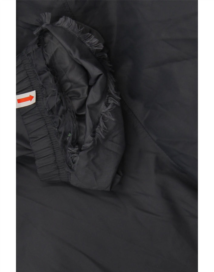 NIKE Boys Big & Tall Hooded Rain Jacket 13-14 Years XL Grey Polyester