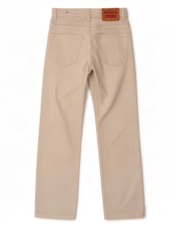 Pantaloni casual larghi da ragazzo Levi's 7-8 anni W24 L24 cotone bianco