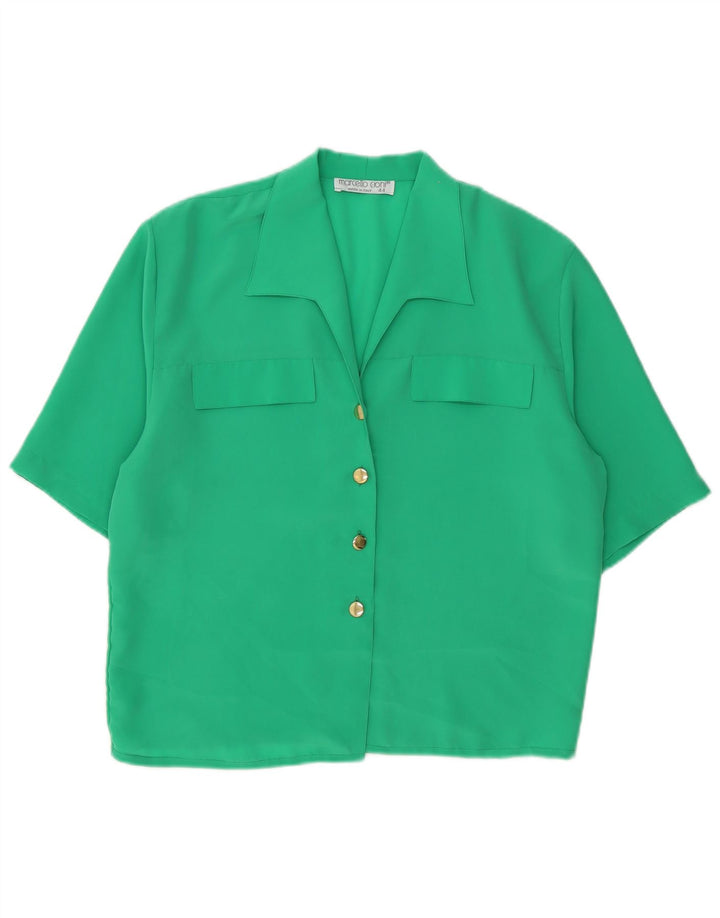 Camicia a maniche corte da donna Marcello Cioni IT 44 Verde medio