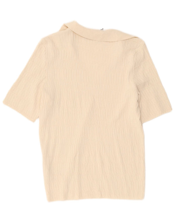 Polo da donna Marks & Spencer UK 6 XS Off White Viscosa