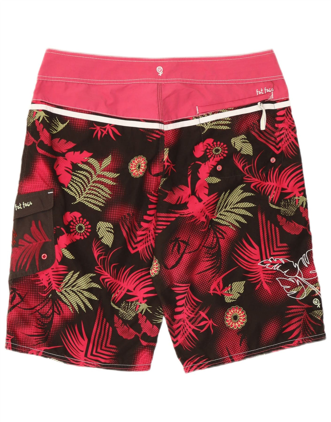 Pantaloncini da bagno da uomo Fat Face medi W32 L12 Spiaggia in poliestere floreale rosa