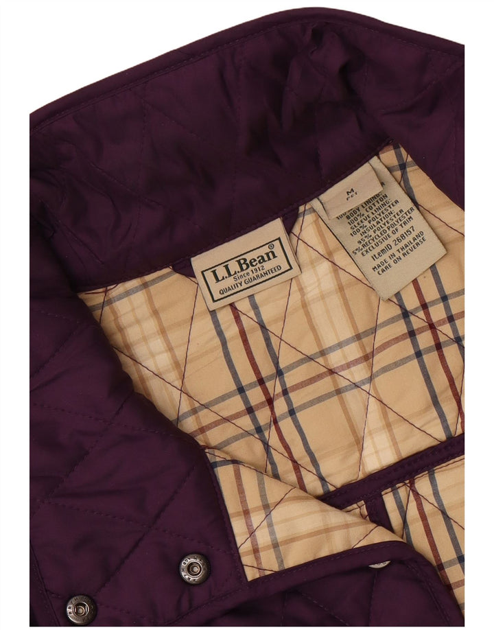 Giacca trapuntata da donna L.L.Bean UK 14 Poliestere viola medio