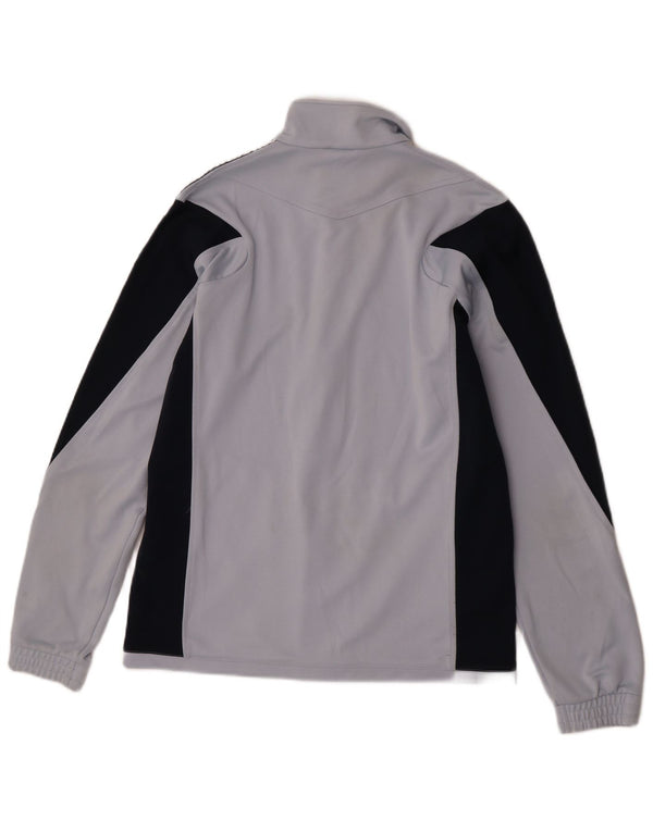 Giacca da tuta da uomo Adidas UK 40/42 Poliestere color block grigio medio