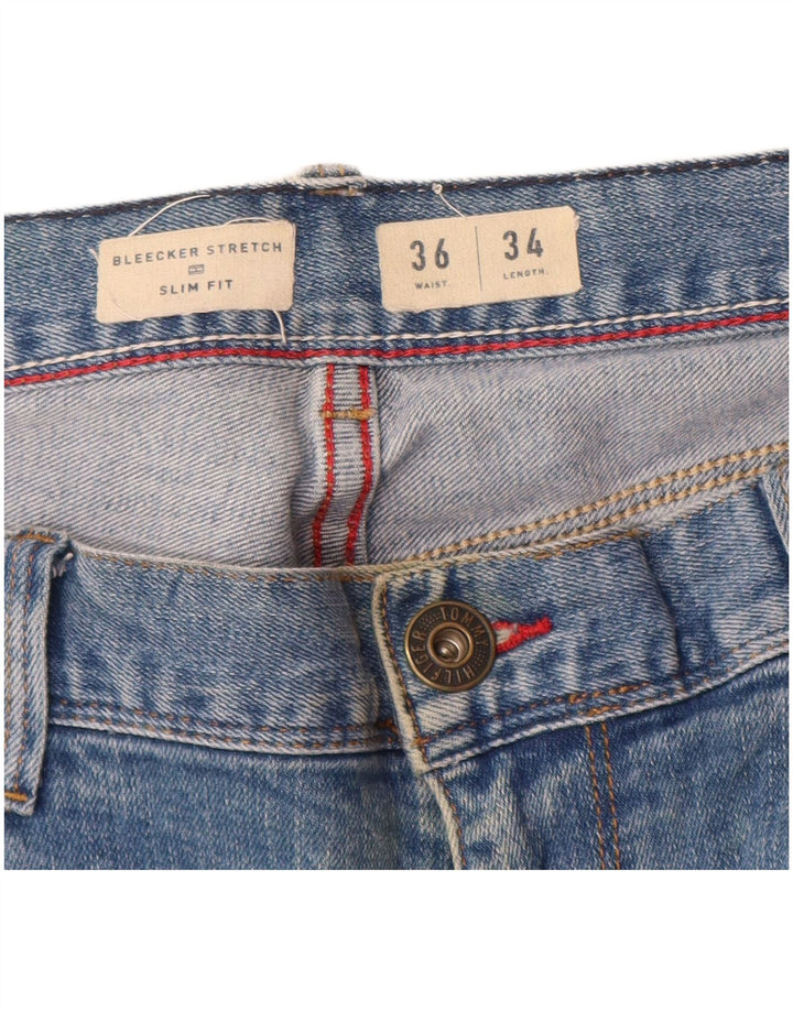 Tommy Hilfiger Uomo Bleecker Slim Jeans W36 L30 Cotone Blu