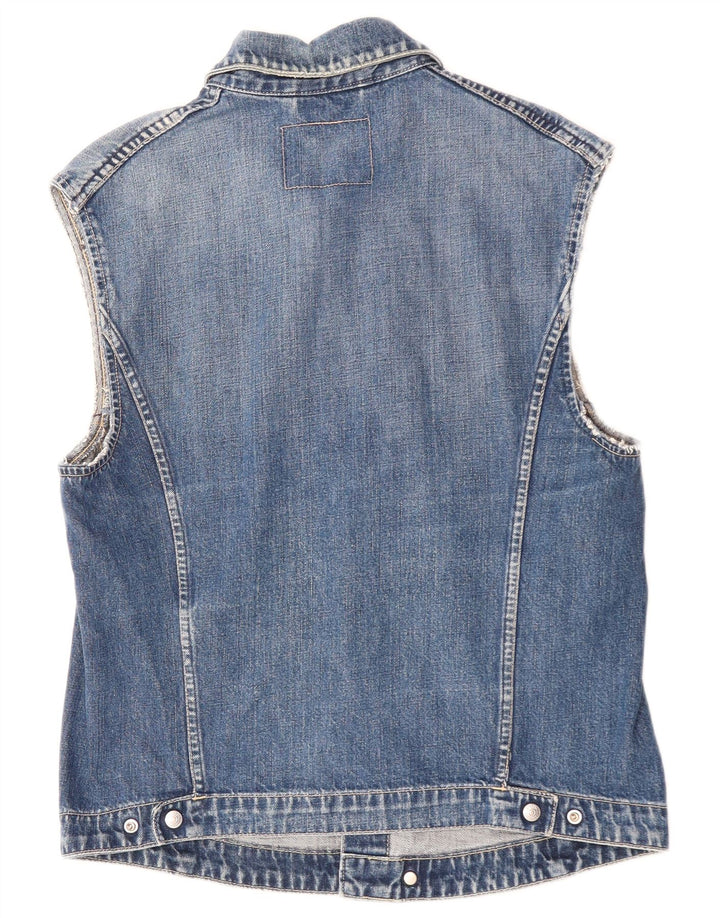 Gilet in denim da uomo Levi's UK 40 grande cotone blu