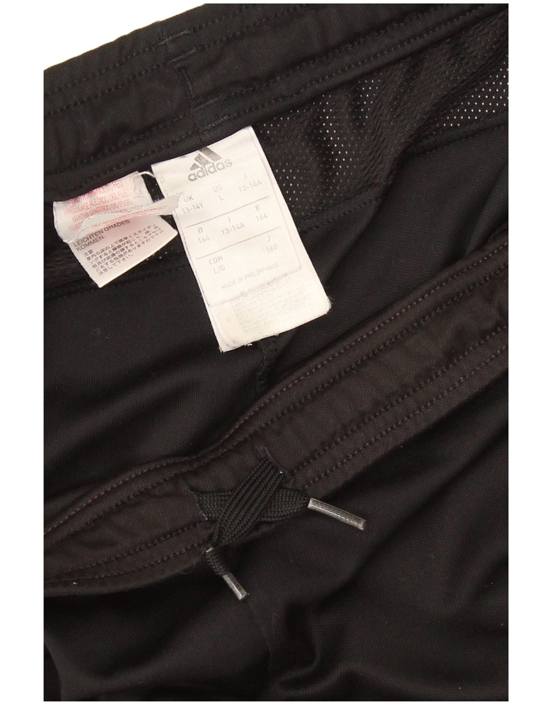 Pantaloni della tuta da ragazzo Adidas 13-14 anni in poliestere nero