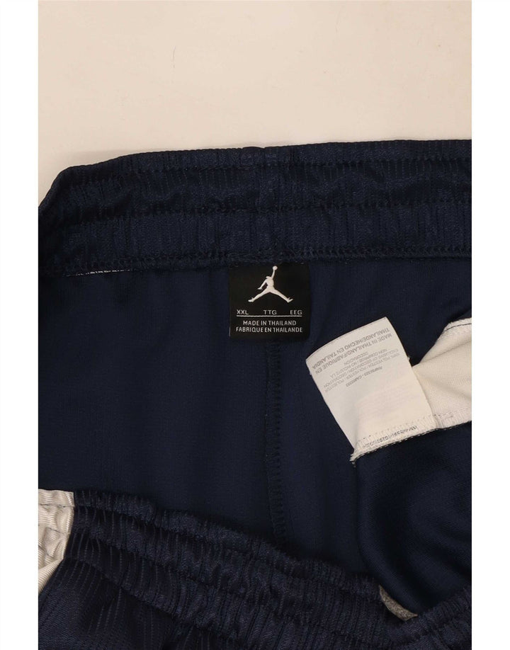Pantaloncini sportivi da uomo Jordan 2XL Poliestere color block blu navy